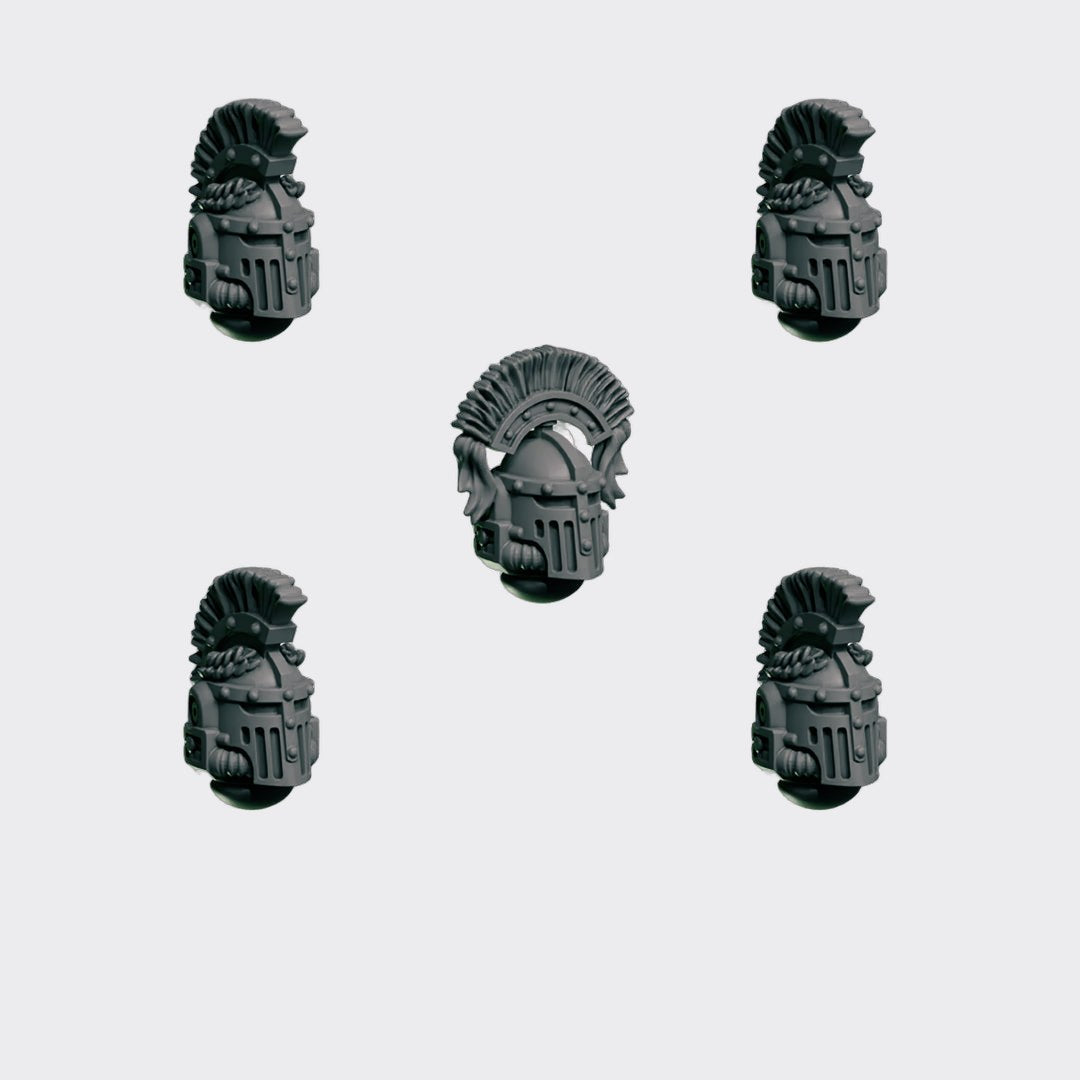 Cabezas E — bits de conversión sci-fi grimdark de Greytide Studio, resina 32mm sin pintar