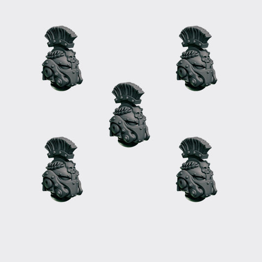 Cabezas F — bits de conversión sci-fi grimdark de Greytide Studio, resina 32mm sin pintar