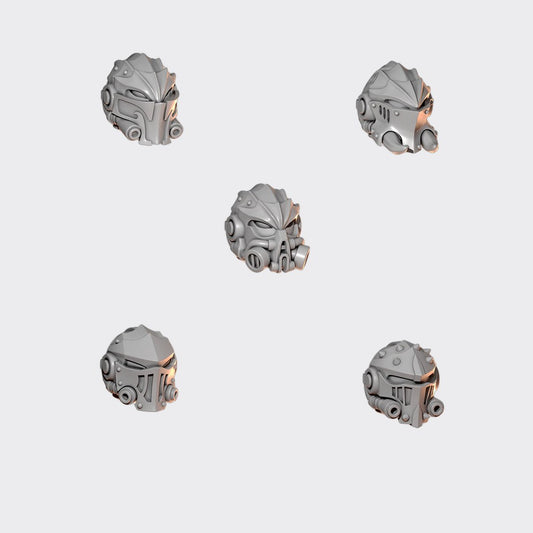 Cabezas Terminator Anvil wardens B — bits de conversión sci-fi grimdark de Greytide Studio, resina 32mm sin pintar