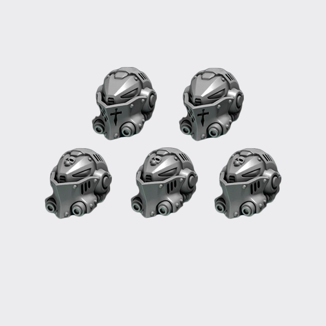 Cabezas Terminator Eternal Pilgrims B — bits de conversión sci-fi grimdark de Greytide Studio, resina 32mm sin pintar