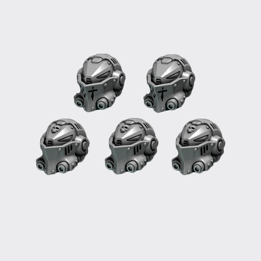 Cabezas Terminator Eternal Pilgrims B — bits de conversión sci-fi grimdark de Greytide Studio, resina 32mm sin pintar