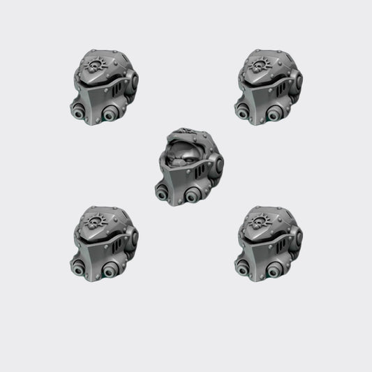 Cabezas Terminator Eternal Pilgrims C — bits de conversión sci-fi grimdark de Greytide Studio, resina 32mm sin pintar