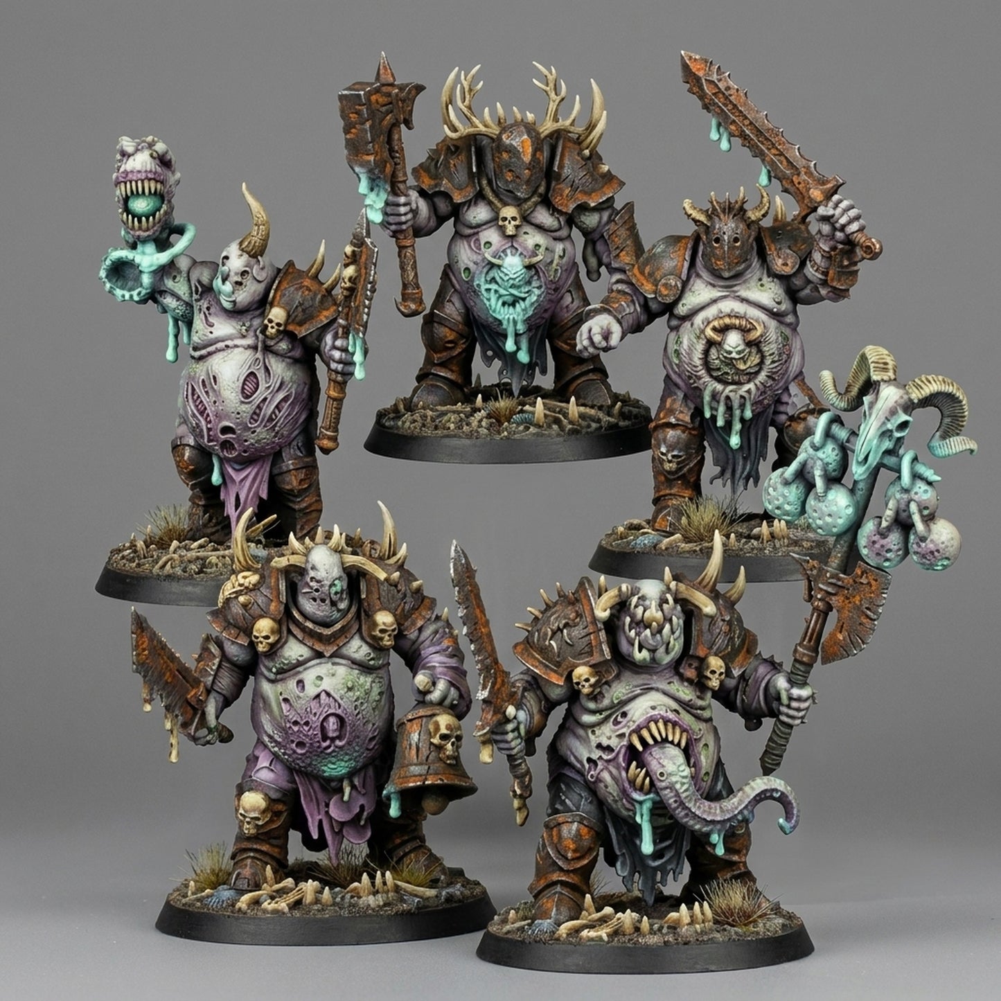 Miniatura Campeones de la Plaga Reinos del Caos resina 32mm sin pintar - Drakholm