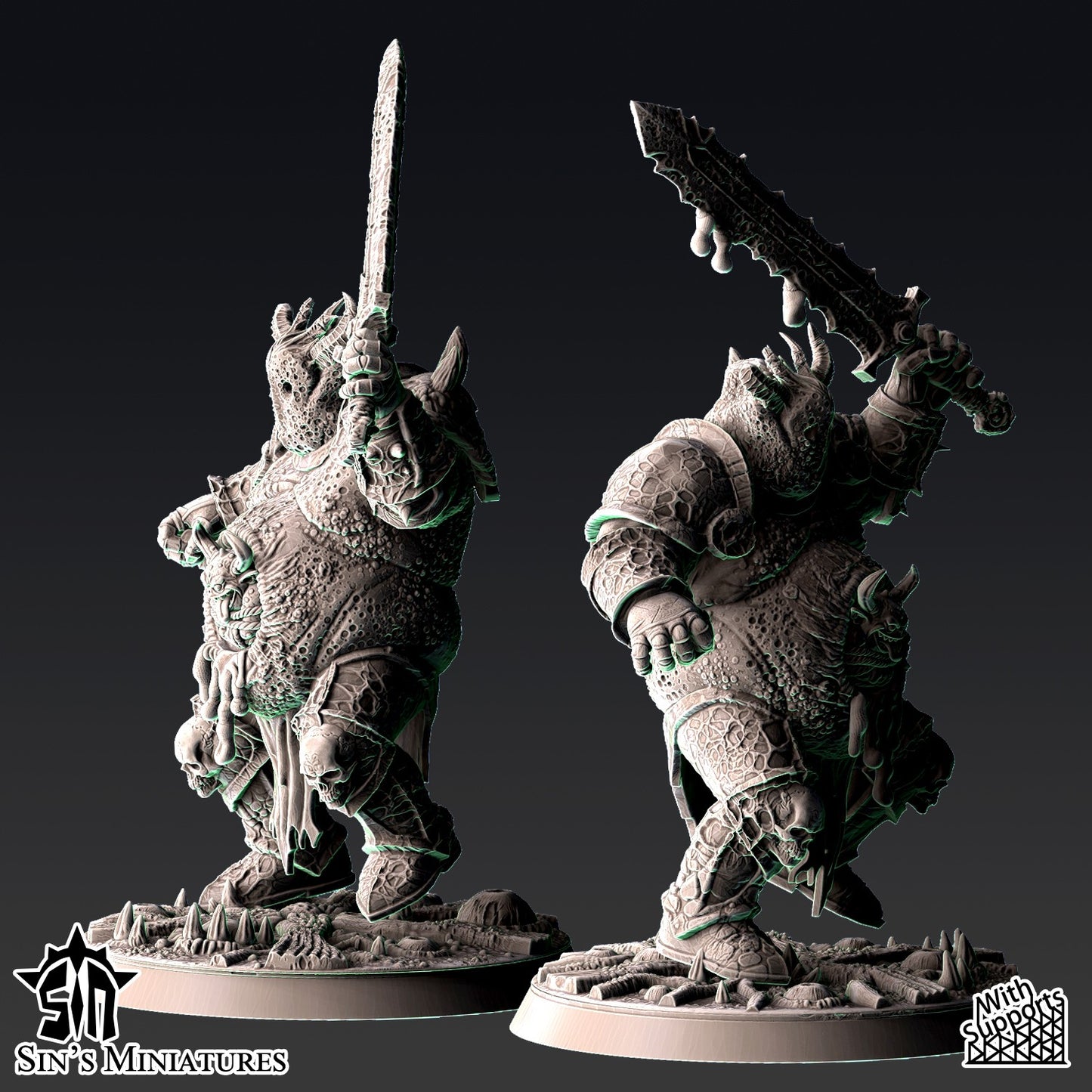 Miniatura Campeones de la Plaga Reinos del Caos resina 32mm sin pintar - Drakholm