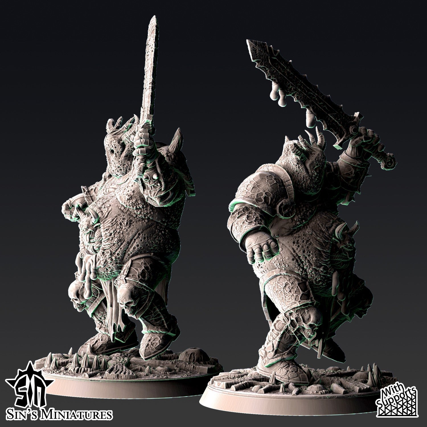 Miniatura Campeones de la Plaga Reinos del Caos resina 32mm sin pintar - Drakholm