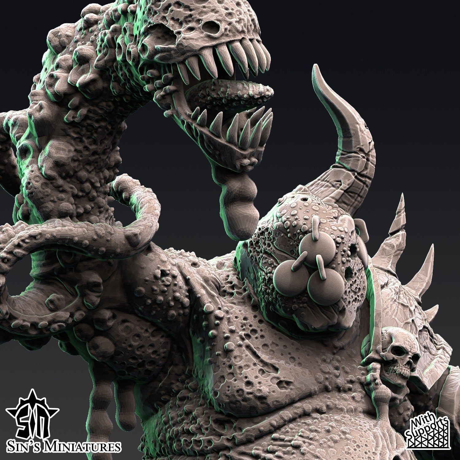 Miniatura Campeones de la Plaga Reinos del Caos resina 32mm sin pintar - Drakholm