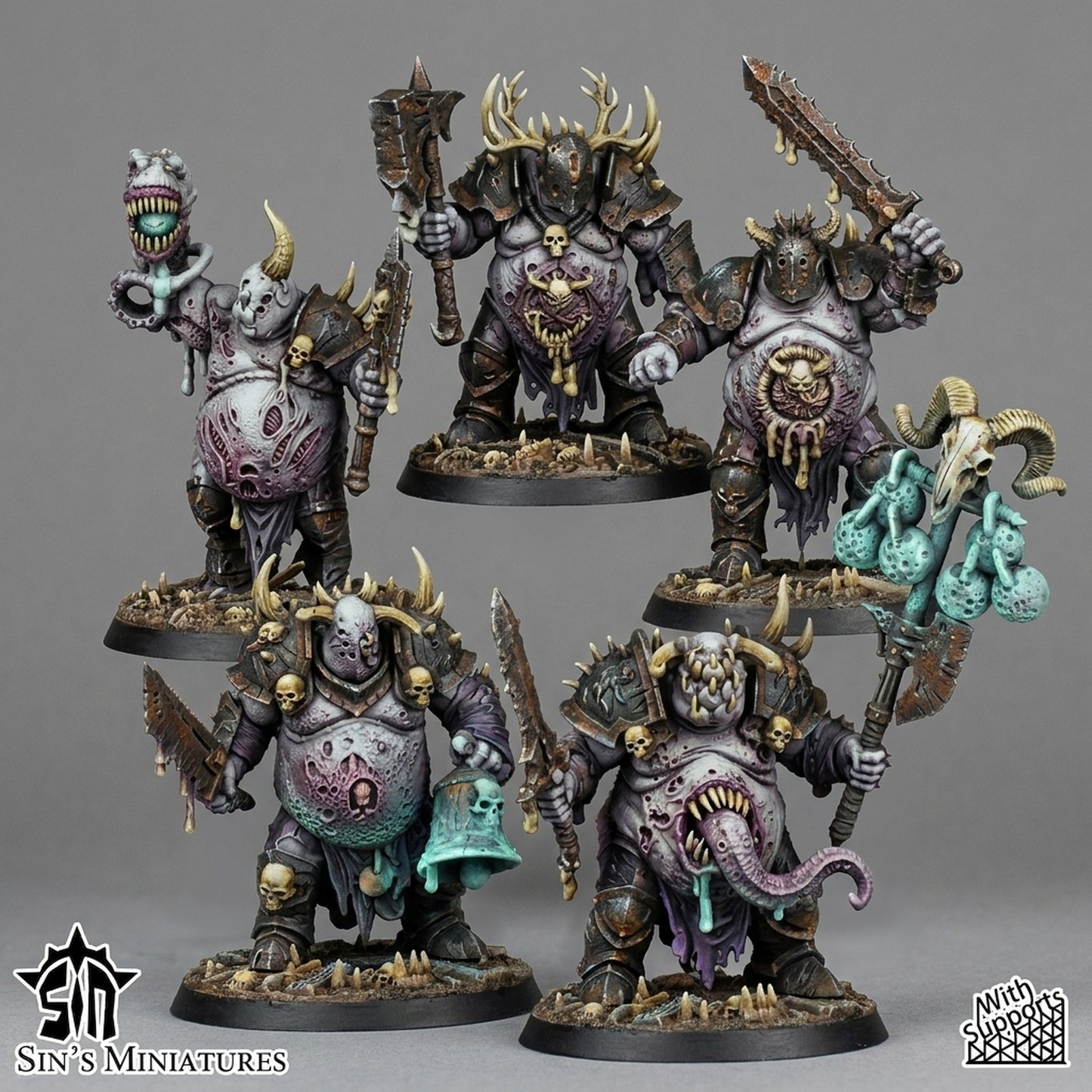 Miniatura Campeones de la Plaga Reinos del Caos resina 32mm sin pintar - Drakholm