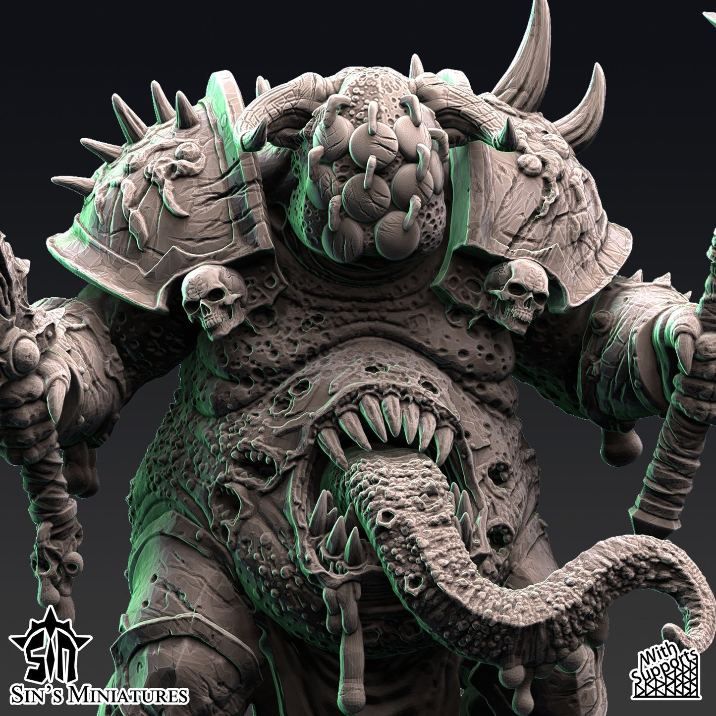 Miniatura Campeones de la Plaga Reinos del Caos resina 32mm sin pintar - Drakholm