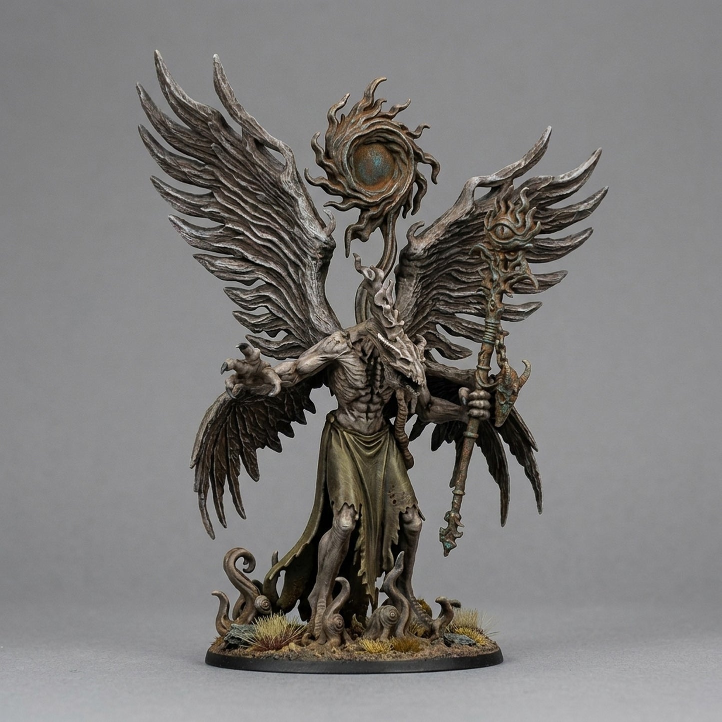 Miniatura Gran Demonio del Cambio Reinos del Caos resina 32mm sin pintar - Drakholm
