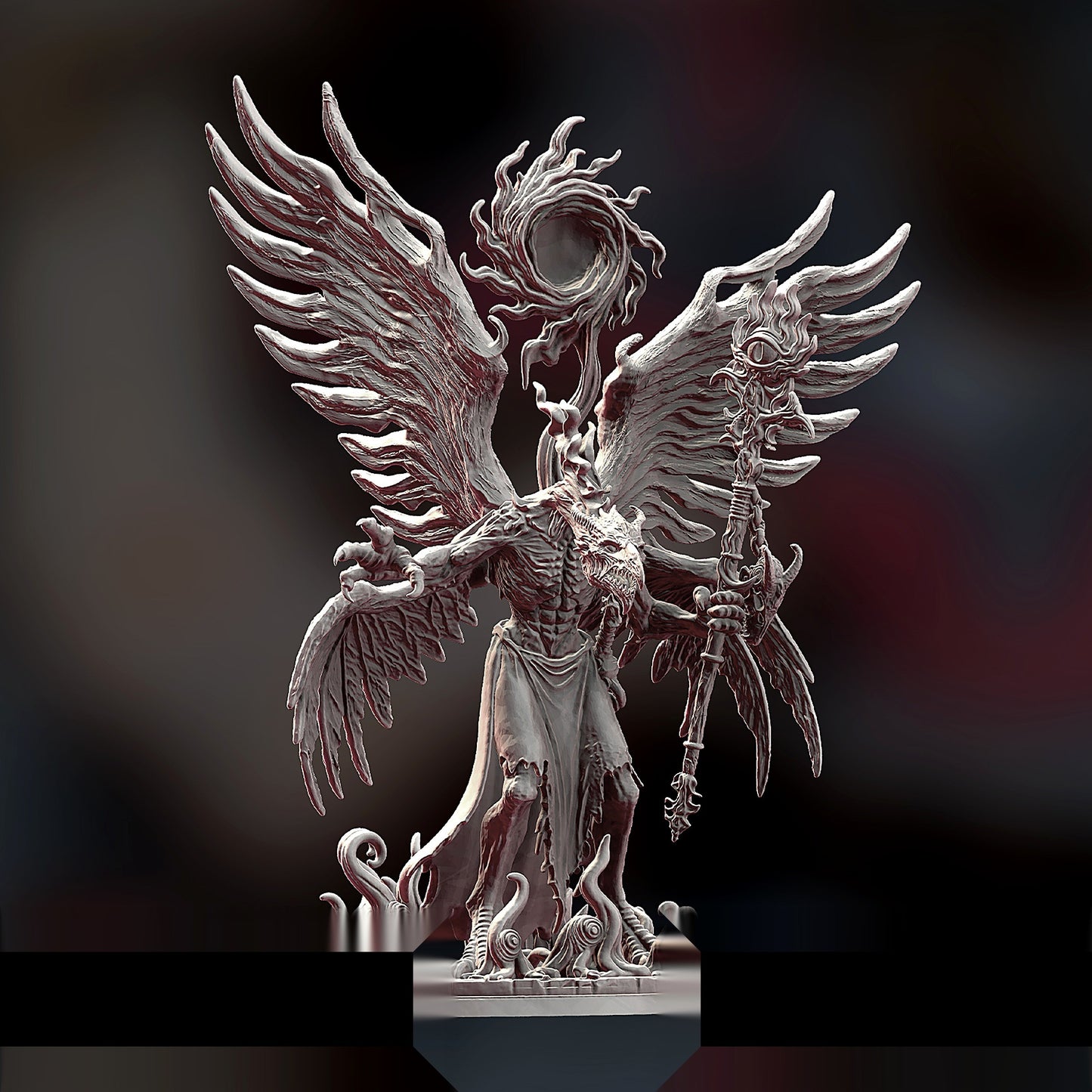 Miniatura Gran Demonio del Cambio Reinos del Caos resina 32mm sin pintar - Drakholm