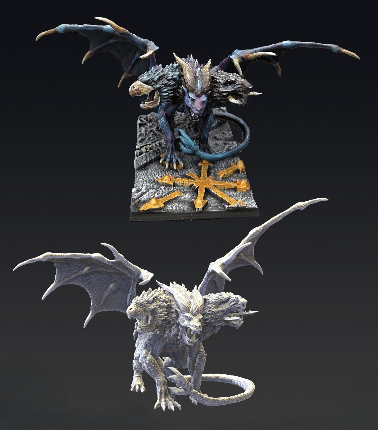 Miniatura La Quimera Reinos del Caos resina 32mm sin pintar - Drakholm