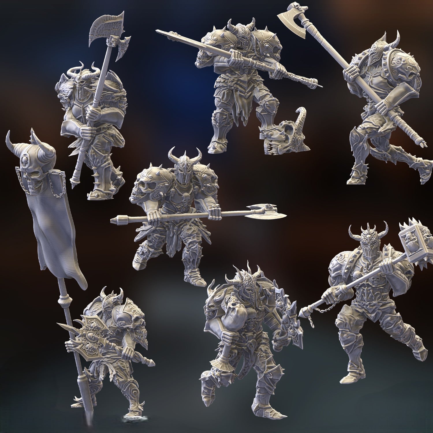 Miniatura Campeones de la Ruina Reinos del Caos resina 32mm sin pintar - Drakholm