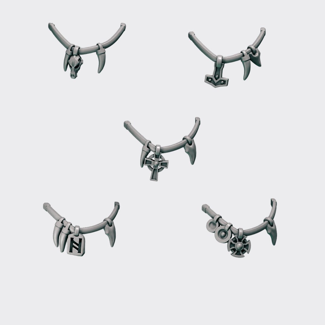 Collares Primal Hounds — bits de conversión sci-fi grimdark de Greytide Studio, resina 32mm sin pintar