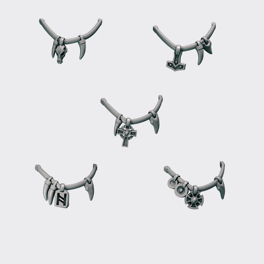 Collares Primal Hounds — bits de conversión sci-fi grimdark de Greytide Studio, resina 32mm sin pintar