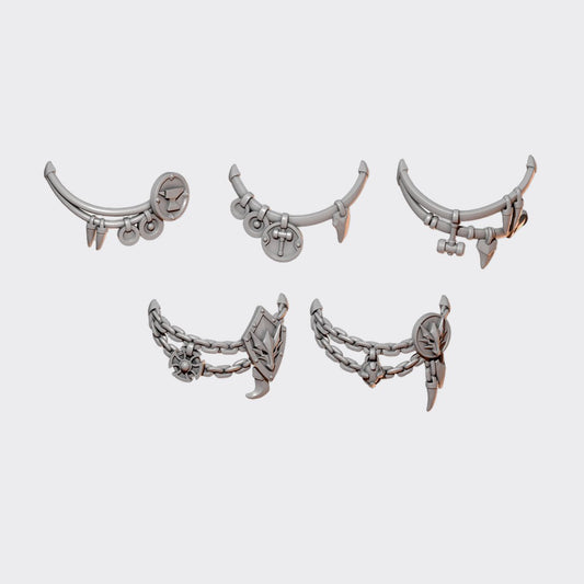 Collares Terminator Anvil Wardens — bits de conversión sci-fi grimdark de Greytide Studio, resina 32mm sin pintar