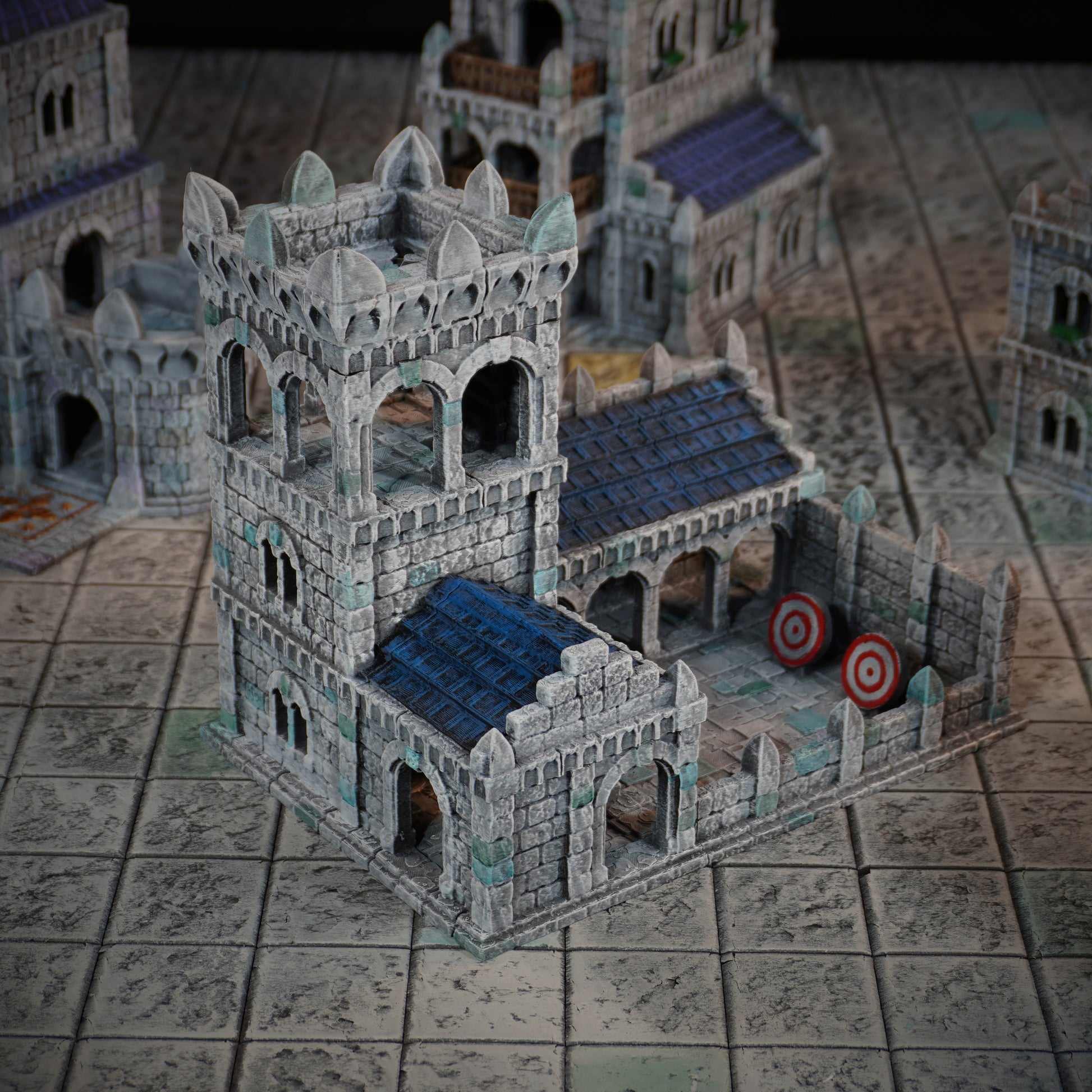 Gondor Archery Range | Minas Tirith Tor Ithilas Inspired Terrain | 28mm MESBG LOTR Wargaming Scenery | DnD Tabletop