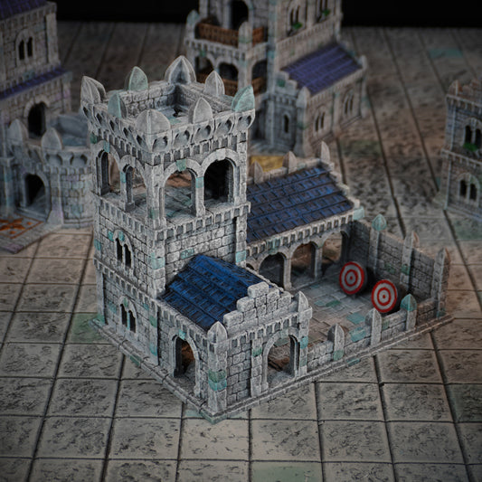 Gondor Archery Range | Minas Tirith Tor Ithilas Inspired Terrain | 28mm MESBG LOTR Wargaming Scenery | DnD Tabletop