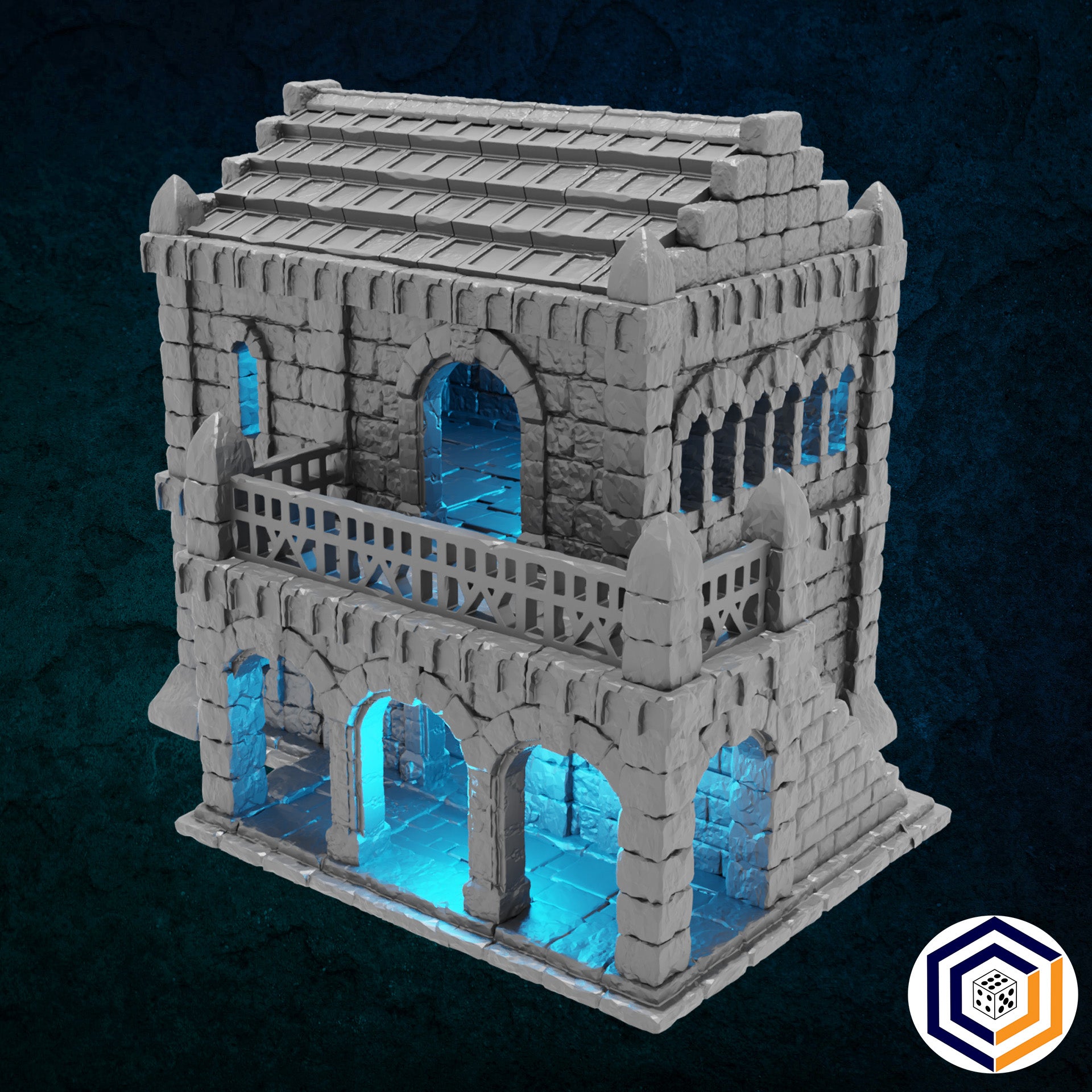 Gondor Artisan House | Minas Tirith Tor Ithilas Inspired Terrain | 28mm MESBG LOTR Wargaming Scenery | DnD Tabletop