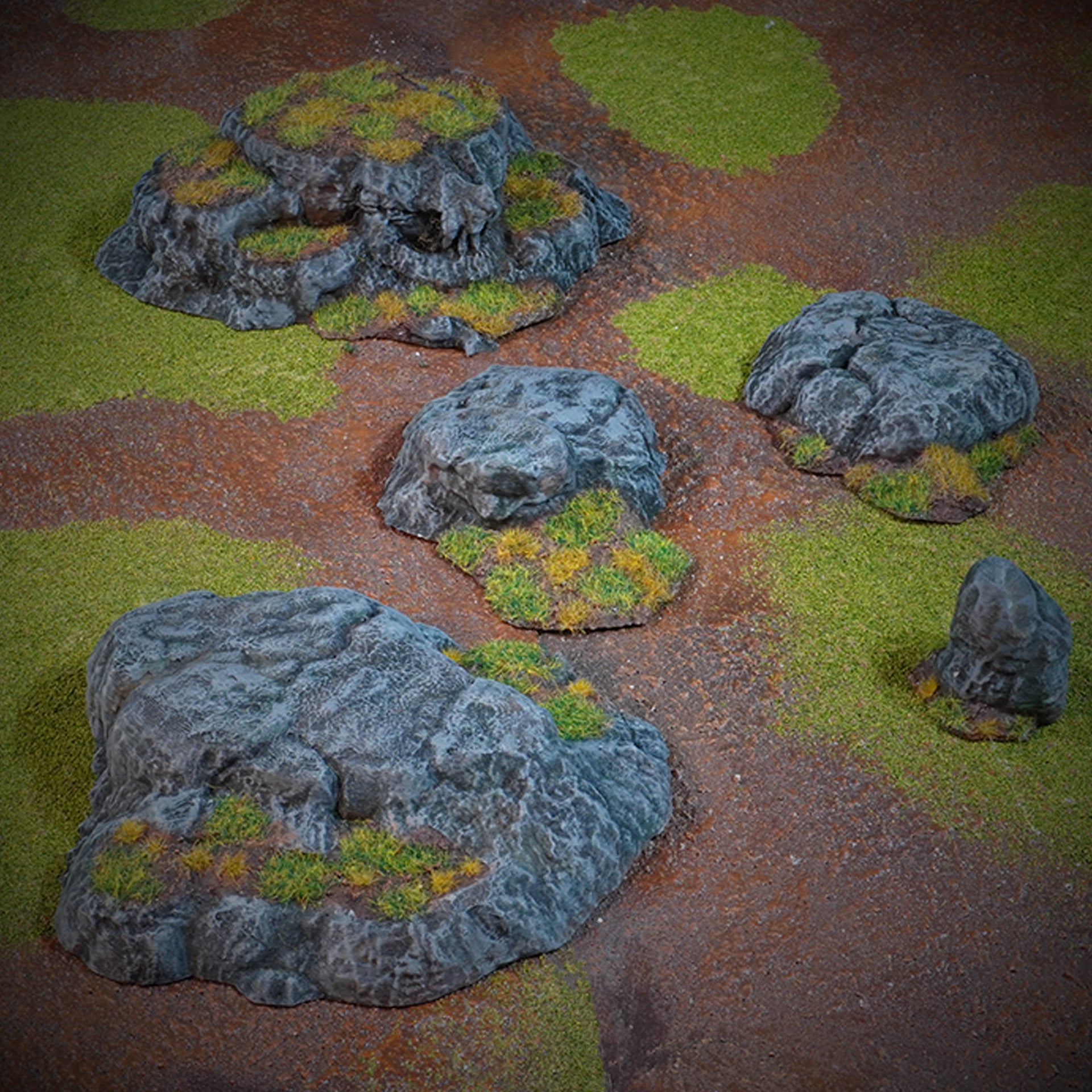 Fantasy Boulders Of The Wildlands | Conquest Inspired Terrain | 28mm MESBG LOTR Wargaming Scenery | DnD