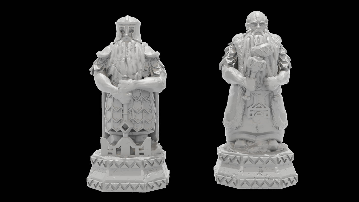 Dwarven Statues | Conquest Inspired Terrain | 28mm MESBG LOTR Wargaming Scenery | DnD