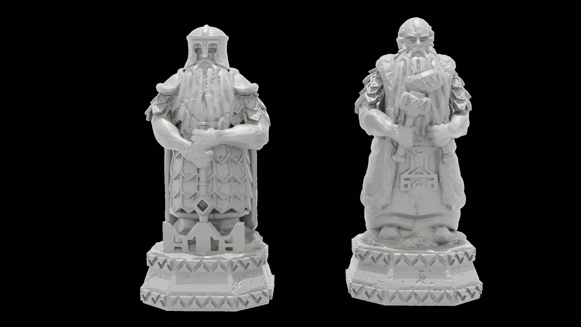 Dwarven Statues | Conquest Inspired Terrain | 28mm MESBG LOTR Wargaming Scenery | DnD