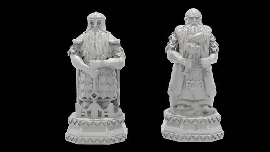 Dwarven Statues | Conquest Inspired Terrain | 28mm MESBG LOTR Wargaming Scenery | DnD