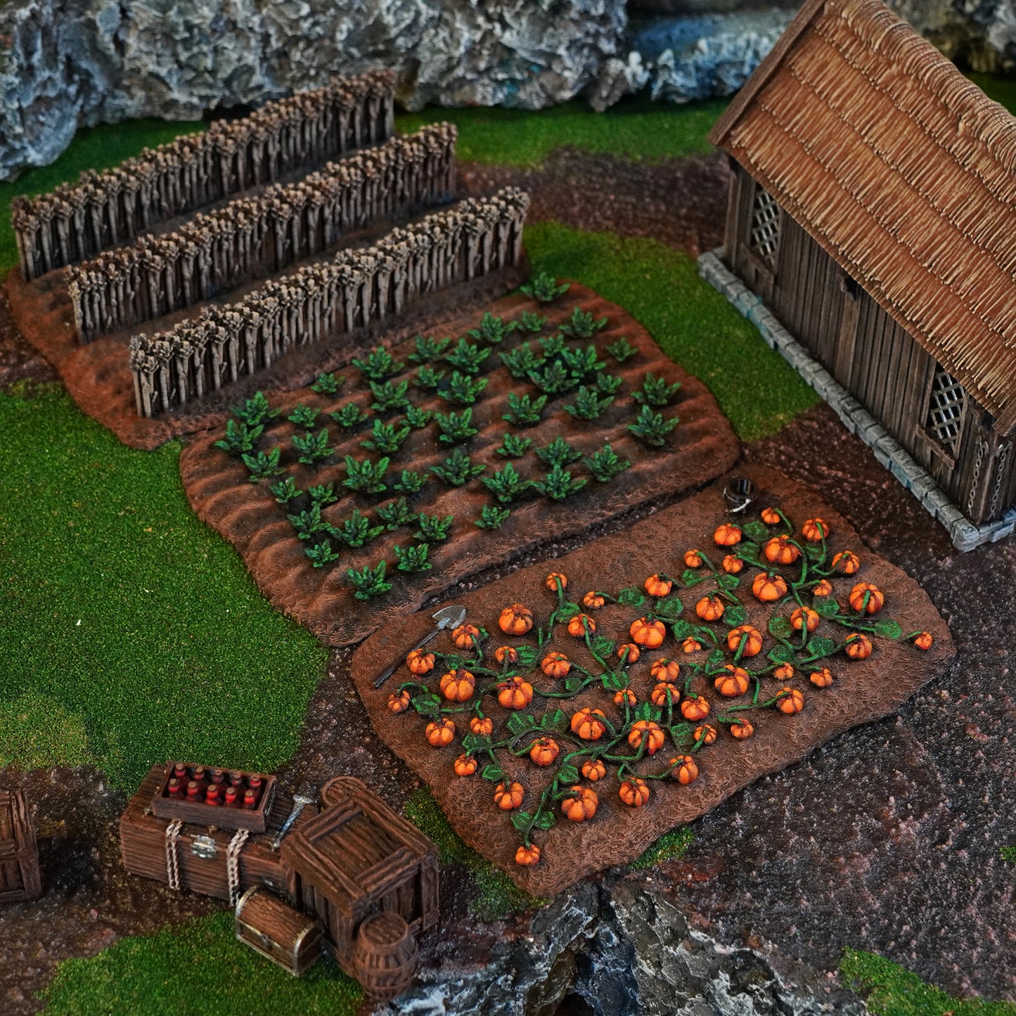 Rohan Farms | Conquest Inspired Terrain | 28mm MESBG LOTR Wargaming Scenery | DnD