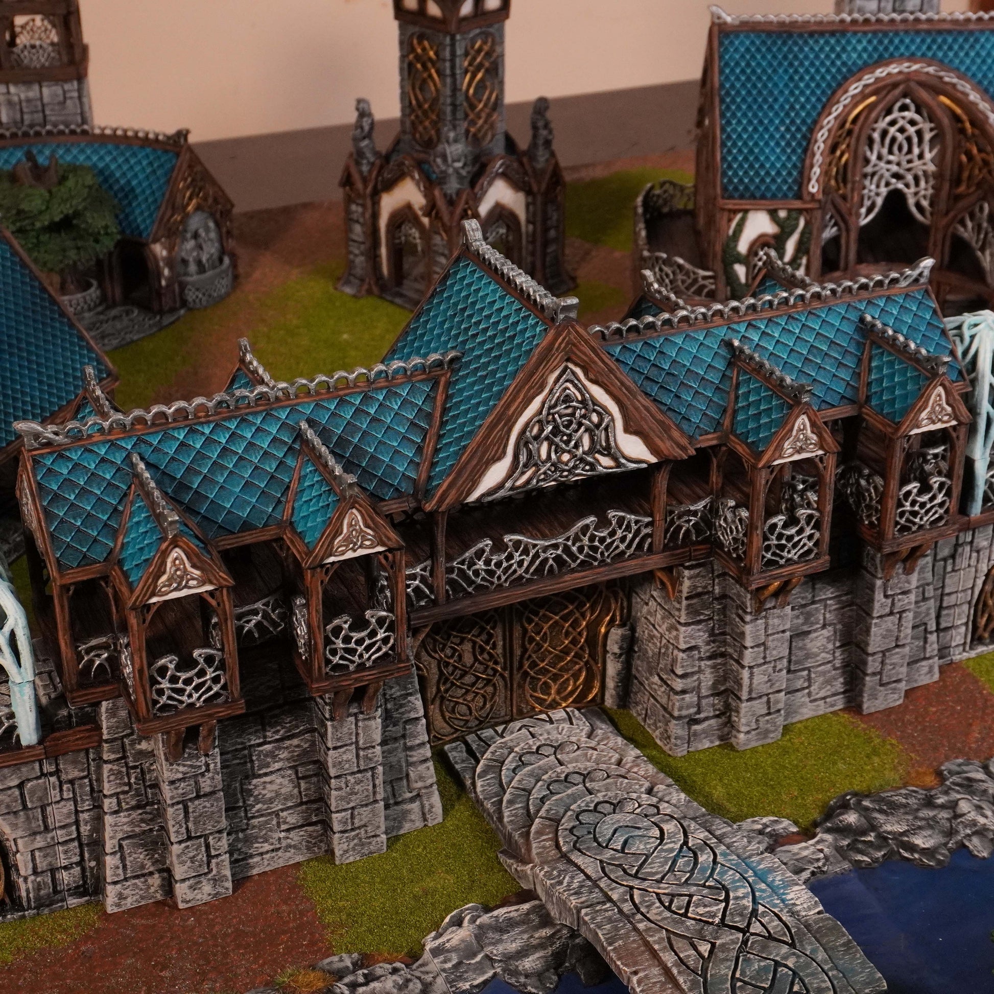 Elven Gates And Walls | Conquest Inspired Terrain | 28mm MESBG LOTR Wargaming Scenery | DnD