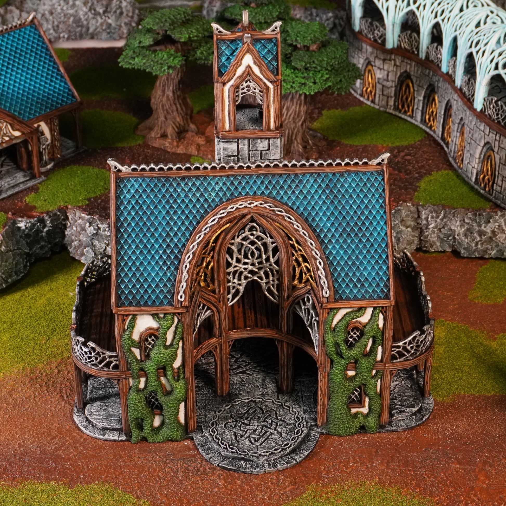 Elven Hall Of Lords | Conquest Inspired Terrain | 28mm MESBG LOTR Wargaming Scenery | DnD