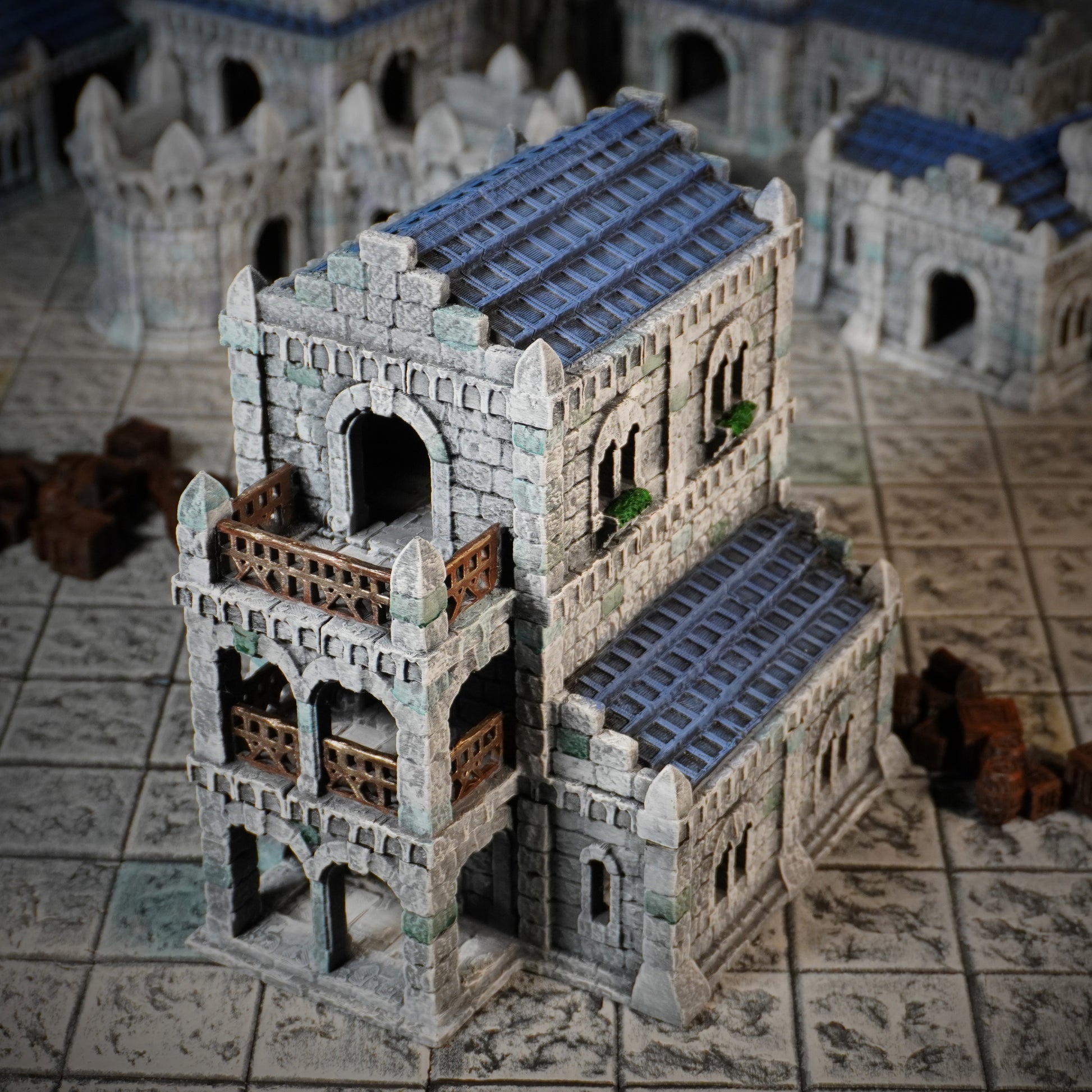 Gondor Manor House | Minas Tirith Tor Ithilas Inspired Terrain | 28mm MESBG LOTR Wargaming Scenery | DnD Tabletop