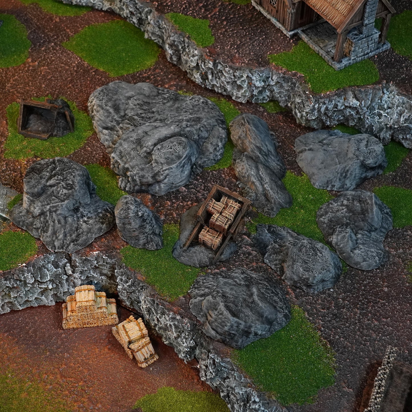 Rohan Rocky Outcrops | Conquest Inspired Terrain | 28mm MESBG LOTR Wargaming Scenery | DnD