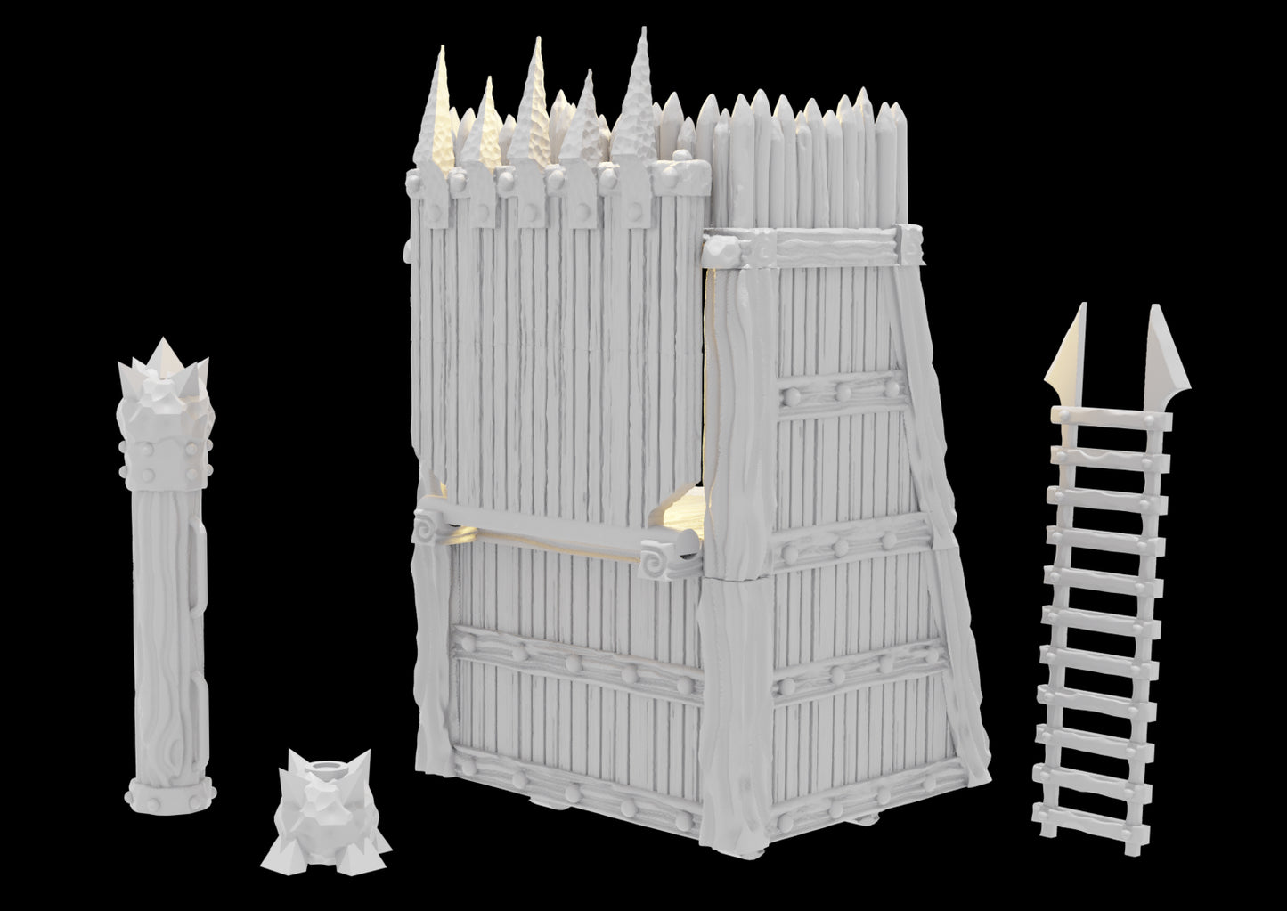 Fantasy Siege Equipment Bundle | Conquest Inspired Terrain | 28mm MESBG LOTR Wargaming Scenery | DnD