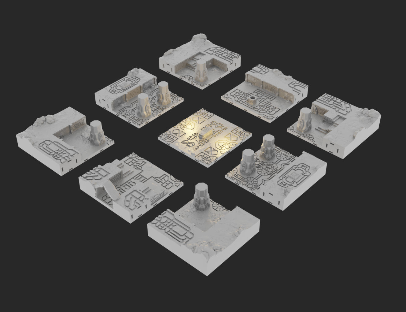 Dwarven Tomb Of Kings Tile | Conquest Inspired Terrain | 28mm MESBG LOTR Wargaming Scenery | DnD