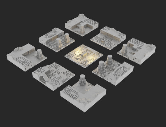 Dwarven Tomb Of Kings Tile | Conquest Inspired Terrain | 28mm MESBG LOTR Wargaming Scenery | DnD