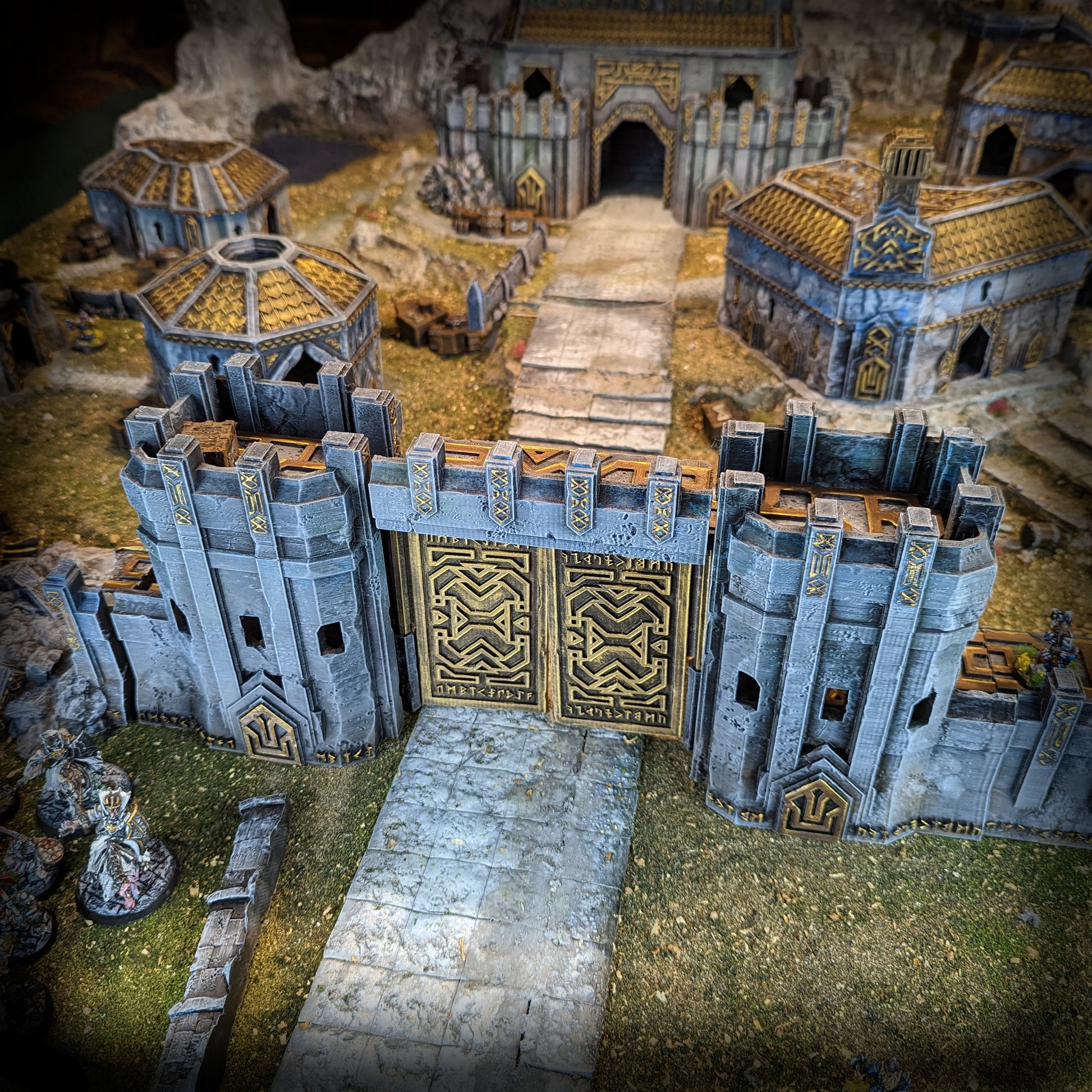Dwarven Walls And Gate | Conquest Inspired Terrain | 28mm MESBG LOTR Wargaming Scenery | DnD