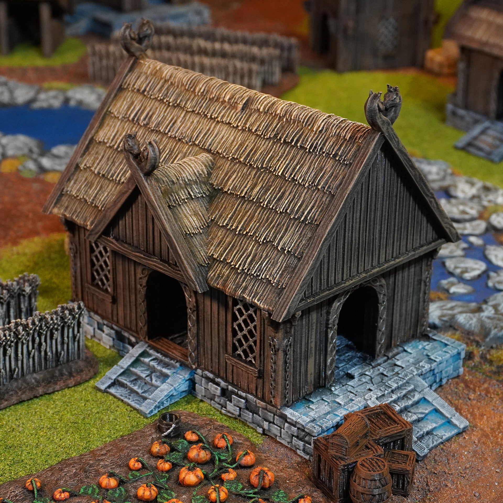 Rohan Warriors Home | Conquest Inspired Terrain | 28mm MESBG LOTR Wargaming Scenery | DnD