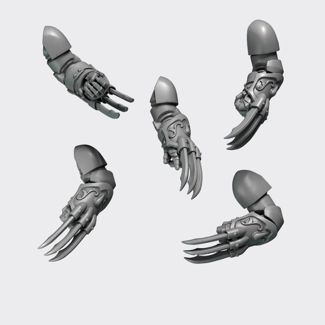 Cuchillas Relámpago Crimson Lords A — bits de conversión sci-fi grimdark de Greytide Studio, resina 32mm sin pintar