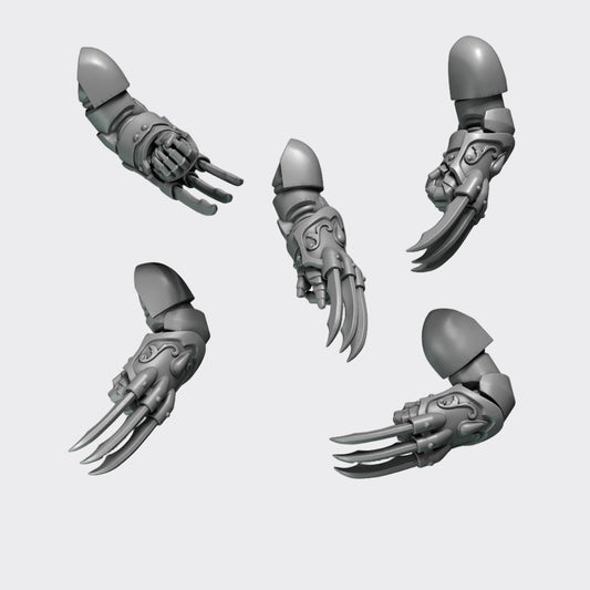 Cuchillas Relámpago Crimson Lords A — bits de conversión sci-fi grimdark de Greytide Studio, resina 32mm sin pintar