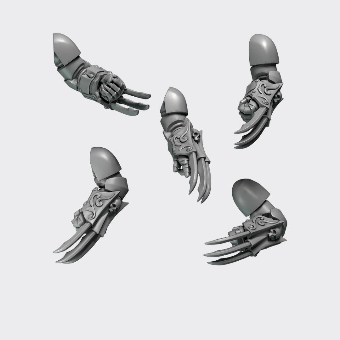 Cuchillas Relámpago Crimson Lords B — bits de conversión sci-fi grimdark de Greytide Studio, resina 32mm sin pintar