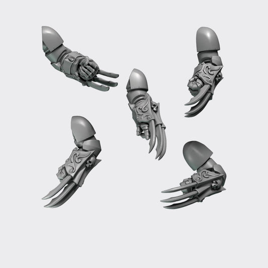 Cuchillas Relámpago Crimson Lords B — bits de conversión sci-fi grimdark de Greytide Studio, resina 32mm sin pintar