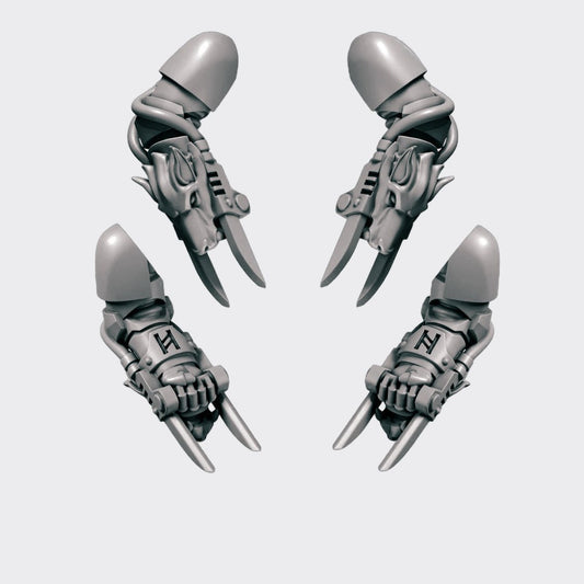 Cuchillas Relámpago Primal Hounds B — bits de conversión sci-fi grimdark de Greytide Studio, resina 32mm sin pintar