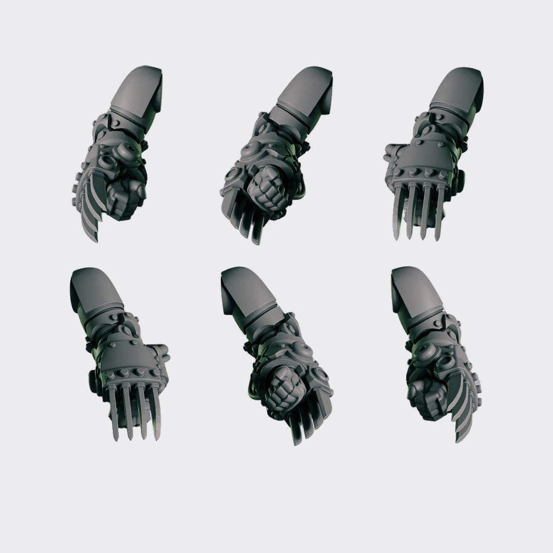 Cuchillas Relámpago — bits de conversión sci-fi grimdark de Greytide Studio, resina 32mm sin pintar
