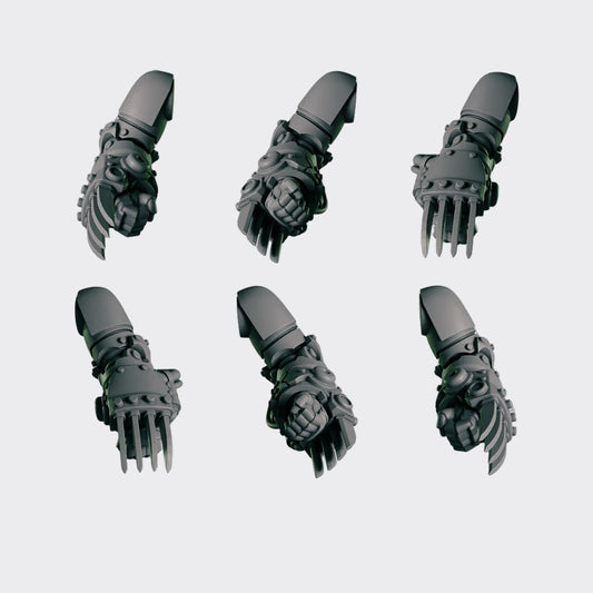 Cuchillas Relámpago — bits de conversión sci-fi grimdark de Greytide Studio, resina 32mm sin pintar