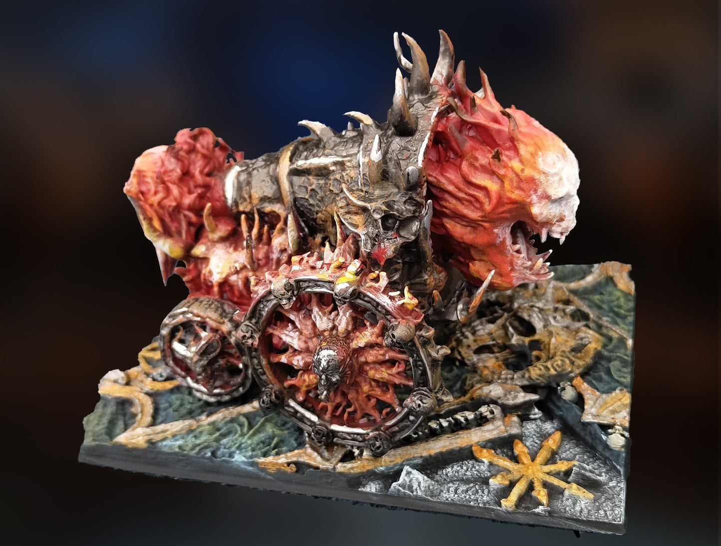 Miniatura El Cañón Demoníaco Reinos del Caos resina 32mm sin pintar - Drakholm