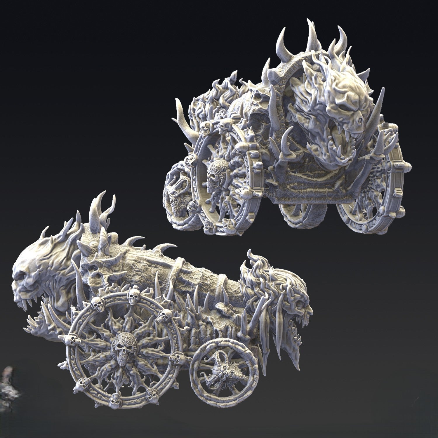 Miniatura El Cañón Demoníaco Reinos del Caos resina 32mm sin pintar - Drakholm
