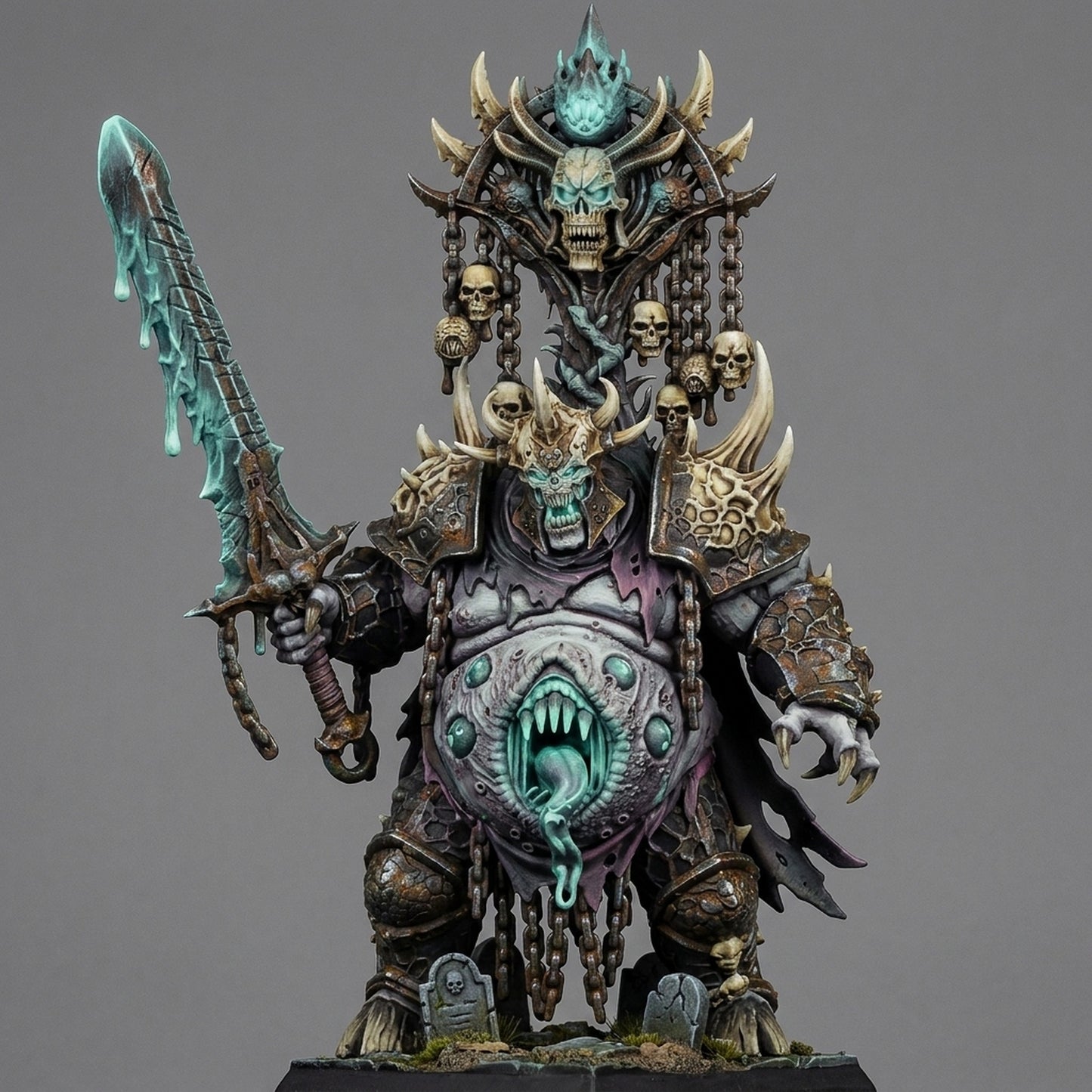 Miniatura Príncipes Demoniacos con Racks de Trofeos Reinos del Caos resina 32mm sin pintar - Drakholm