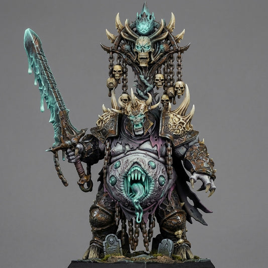 Miniatura Príncipes Demoniacos con Racks de Trofeos Reinos del Caos resina 32mm sin pintar - Drakholm
