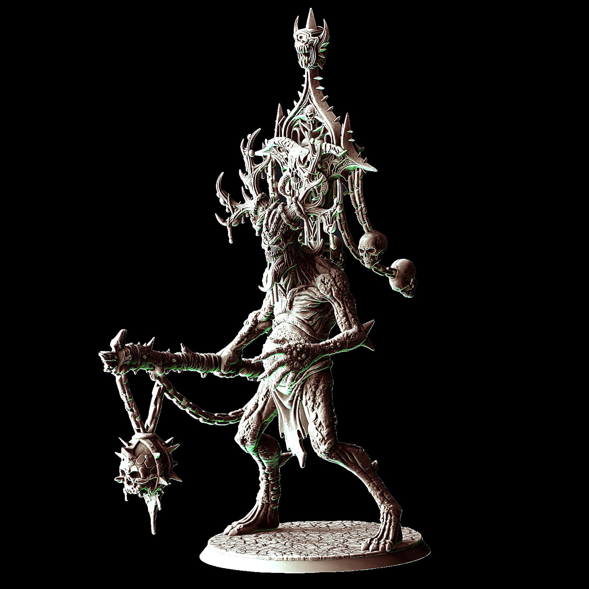 Miniatura Príncipes Demoniacos con Racks de Trofeos Reinos del Caos resina 32mm sin pintar - Drakholm