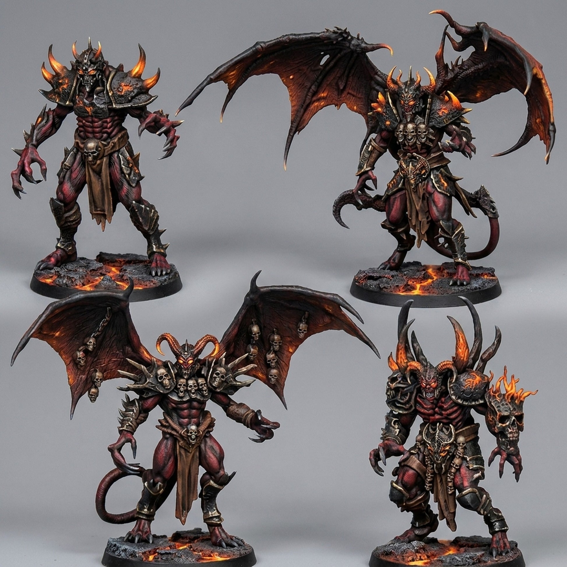 Miniatura Príncipes del Abismo Reinos del Caos resina 32mm sin pintar - Drakholm