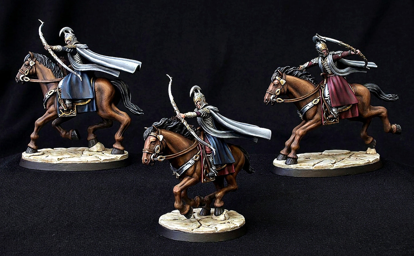 Miniatura Jinete de Élite de Rivendel (Espadachín y Arquero) Rivendel resina 32mm - Drakholm